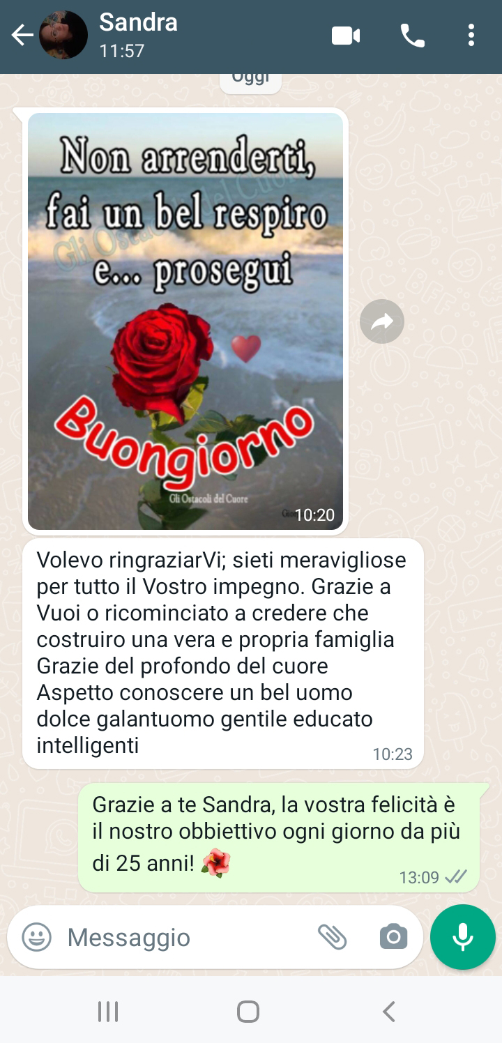 Testimonianza originale di Sandra