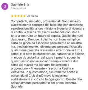 Testimonianza originale di Gabriele<br>Manager 